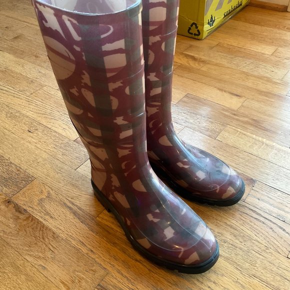 Burberry Women's Tall Rain Boots - Picture 3 of 4